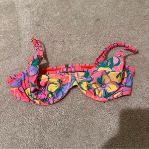 wild fable Floral Underwire Bikini Top - Pink, Yellow, Green